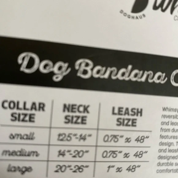 DOG BANDANA collar and leash combo - Picture 4 of 5